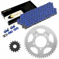 Caltric Blue Drive Chain And Sprocket Kit Compatible With Suzuki Gsx650f Gsx650fa 2008-2016
