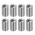 8pcs Threaded Insert Stainless Steel M4-0 7 Female To M6-1 Male Repair Nut 10mm Long Adapters Sleeve Reducing Thread Screw For 