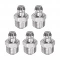 201 Stainless Steel Straight Grease Fitting 1 8-28inch Thread Hydraulic Accessories 5pcs 