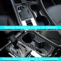 Yofamo For Tucson 2022 2023 Abs Carbon Fiber Gear Shift Box Panel Trim Cup Holder Frame Cover Interior Accessories Hyundai