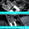 Yofamo For Tucson 2022 2023 Abs Carbon Fiber Gear Shift Box Panel Trim Cup Holder Frame Cover Interior Accessories Hyundai