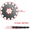 Caltric Front Drive Chain Sprocket Compatible With Yamaha Ttr90 2000-2004 Tt-r90e 2004-2007 Mx100 1979-1983