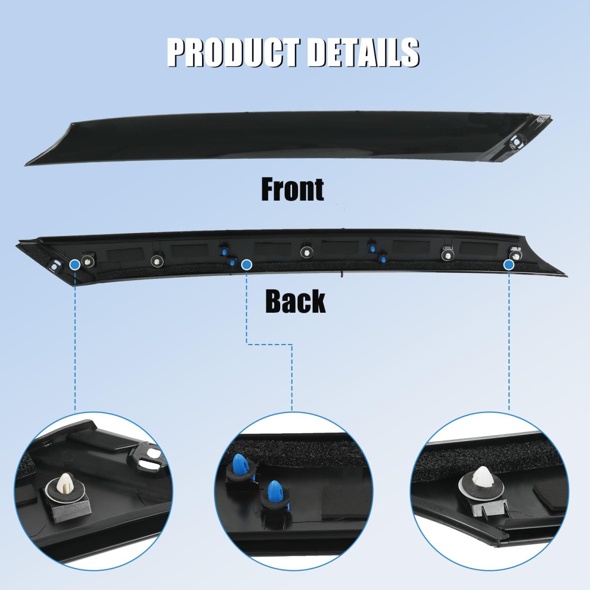 A-pillar Trim Molding Windshield Set Left Right Replacement For Hyundai Veloster 2012-2017 Outer Driver Passenger Side