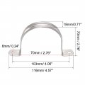 Uxcell 70mm 2 8 Rigid Pipe Strap Holes 304 Stainless Steel Tension Tube Clip Clamp 5pcs