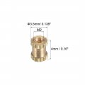 Uxcell Knurled Insert Nuts M2 X 4mm L 3 5mm Od Female Thread Brass Embedment Assortment Kit 30 Pcs