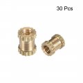 Uxcell Knurled Insert Nuts M2 X 4mm L 3 5mm Od Female Thread Brass Embedment Assortment Kit 30 Pcs
