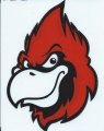 Stickertalk Cardinal Mascot Vinyl Sticker 3 5 Inches By 