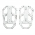 Wide Fat Foot Pegs 2pcs Motorcycle Widen Footrest Pedals Aluminium Alloy Replacement For Cb500x 2015a 2016 Silver