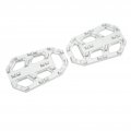 Wide Fat Foot Pegs 2pcs Motorcycle Widen Footrest Pedals Aluminium Alloy Replacement For Cb500x 2015a 2016 Silver