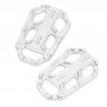 Wide Fat Foot Pegs 2pcs Motorcycle Widen Footrest Pedals Aluminium Alloy Replacement For Cb500x 2015a 2016 Silver