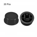 Uxcell 20pcs Tactile Push Button Switch Caps 13x5 6mm For 12x12x7 3mm Micro Black