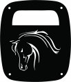 Jeeptails Horse Head Tail Lamp Light Covers For Jeep Wrangler Tj And Yj Black Set Of 2 