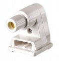 Leviton 2536 104-0-000 Pedestal Lamp Holder With Plunger 660 W Fluorescent Slim Line Thermoplastic White 