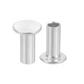 50pcs Semi Tubular Rivets 5mm X 12mm Aluminum Round Flat Head Semi-tubular Metal Stud Rivet For Industry Household Repairing 