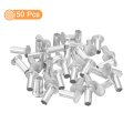 50pcs Semi Tubular Rivets 5mm X 12mm Aluminum Round Flat Head Semi-tubular Metal Stud Rivet For Industry Household Repairing
