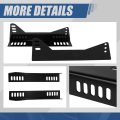 Pair Of Universal Aftermarket Bucket Racing Seat Side Mount Brackets Adapter Driver Or Passenger Black Powdercoated