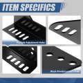 Pair Of Universal Aftermarket Bucket Racing Seat Side Mount Brackets Adapter Driver Or Passenger Black Powdercoated