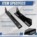 Pair Of Universal Aftermarket Bucket Racing Seat Side Mount Brackets Adapter Driver Or Passenger Black Powdercoated