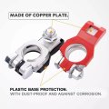 Battery Terminal Connector Top Post Cable Clamp Set Positive And Negative 1 Pair With Washers Corrosion Resistant For Suv Van
