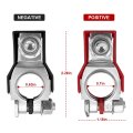 Battery Terminal Connector Top Post Cable Clamp Set Positive And Negative 1 Pair With Washers Corrosion Resistant For Suv Van
