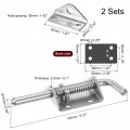 Uxcell Barrel Bolt Latch 2pcs 10x135mm Stainless Steel Spring Loaded Gate Pin With Keeper For Trailer Doors Cabinets Chests