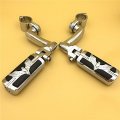 Xkh Group Motorcycle Chrome Peg Mounting Kit With Eagle Hawk Foot For Bike Equipped 1-1 4 Inch 1 25 Front Engine Guard Frame