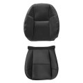 Front One Side Bottom Back Replacement Seat Covers Black Perforated Microfiber Leather For Cadillac Escalade 2007 2008 2009 