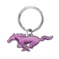 Ford Mustang In Pink 3d Pony Die-cut Metal Key Chain Key-charm Official Licensed 