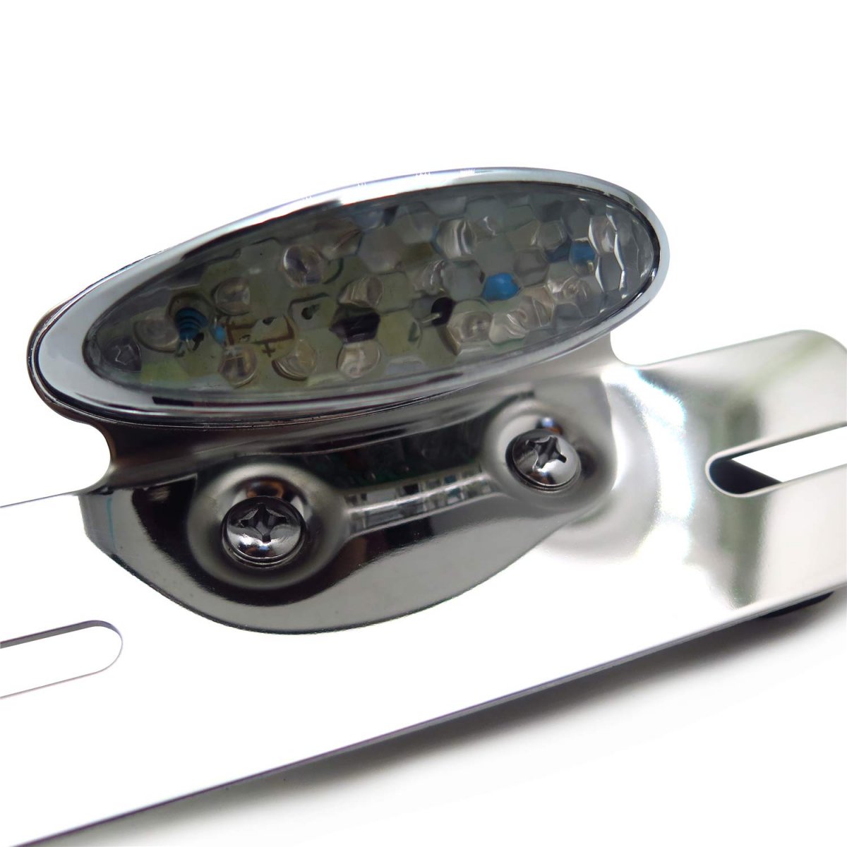 Httmt Motorcycle Led Tail Brake Stop Turn Signal License Plate Integrated Light Clear