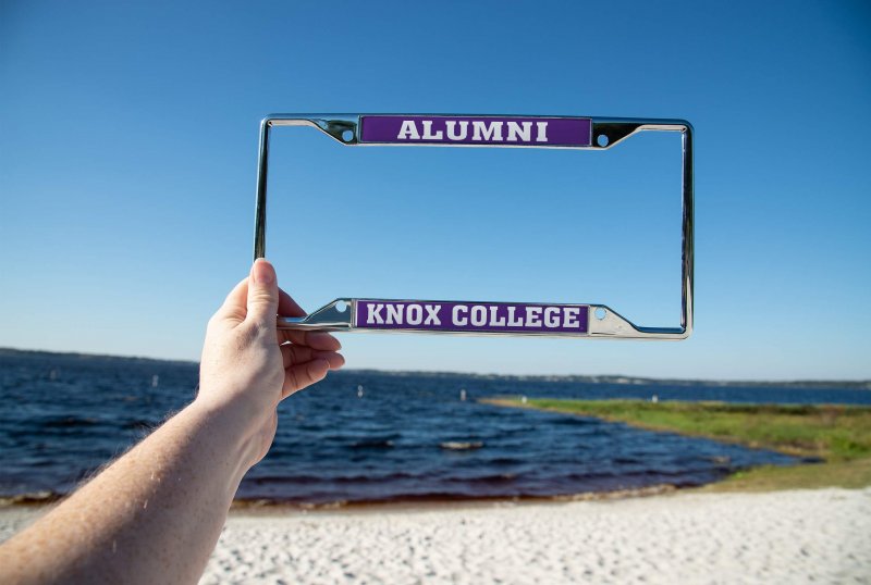 Knox College Prairie Fire Metal License Plate Frame For Front Or Back Of Car Officially Licensed Alumni