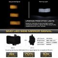 Switchback Sequential Turn Signal Vipmotoz Smoked Lens White Amber Led Strips Side Mirror Indicator Light Blinker Lamp For