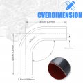 Automotive Universal Silicone Hose 90 Degree Elbow 3 5 89 Mm Id 4 102 Leg Length 0 2 Wall Thickness Reinforced Design