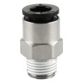 Baomain 1 8 Pt Male Thread 6mm Push In Joint Pc6-01 Pneumatic Connector Quick Fittings 50pcs