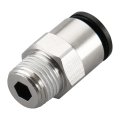 Baomain 1 8 Pt Male Thread 6mm Push In Joint Pc6-01 Pneumatic Connector Quick Fittings 50pcs