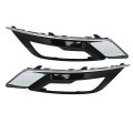 Pair Of Front Fog Light Cover Replacement For Fusion 2017 2018 Driving Lamps Driver And Passenger Side