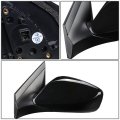 Powered Driver Left Side View Door Mirror Oem-mr-hy1320180 Factory Style Black Paintable Finish With Manual Folding And Convex
