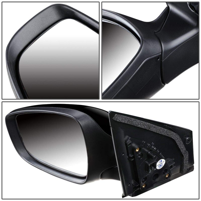 Powered Driver Left Side View Door Mirror Oem-mr-hy1320180 Factory Style Black Paintable Finish With Manual Folding And Convex