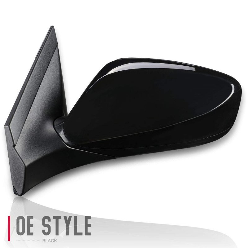 Powered Driver Left Side View Door Mirror Oem-mr-hy1320180 Factory Style Black Paintable Finish With Manual Folding And Convex