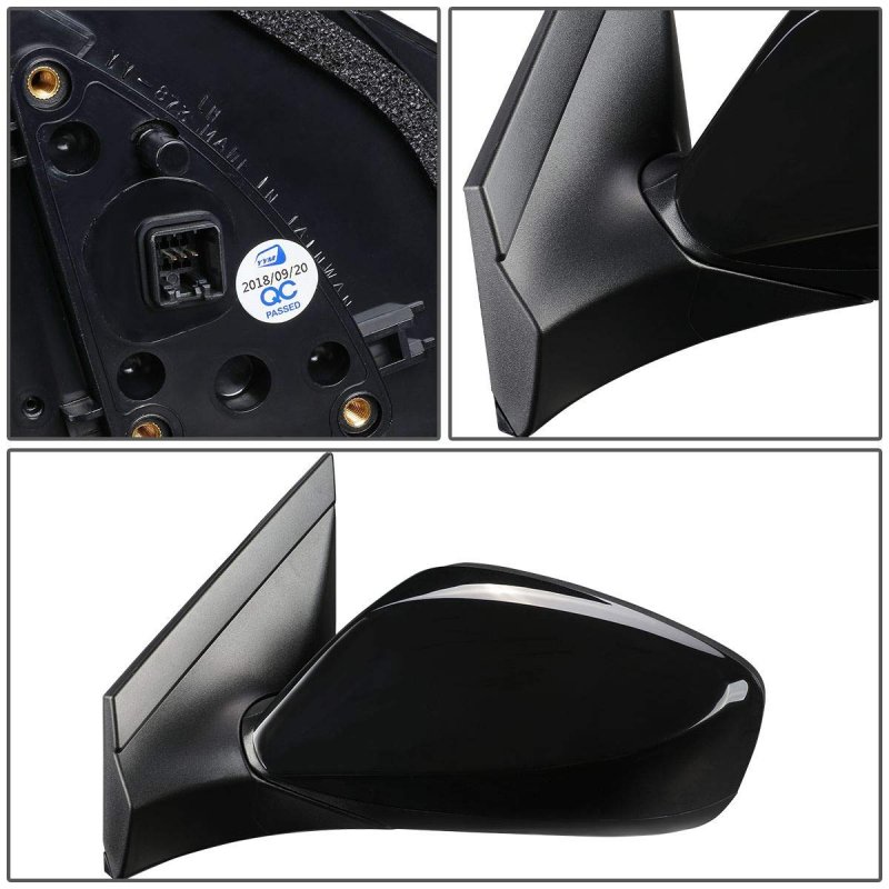 Powered Driver Left Side View Door Mirror Oem-mr-hy1320180 Factory Style Black Paintable Finish With Manual Folding And Convex