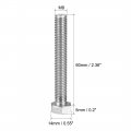 Uxcell M8 Thread 60mm Length Hex Bolts 304 Stainless Steel Hexagon Screw Bolt 10pcs