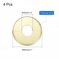 Uxcell 4pcs Wall Split Flange 95mm 3 7 Od Escutcheon Plate Abs Round Self-adhesive Plumbing Cover Plates For3mm 1 3 Dia Water