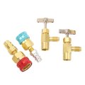 R1234yf To R134a Quick Couplers Kit Self Sealing Can Tap High Low Pressure Adapter Car Ac Charging Brass Material Construction