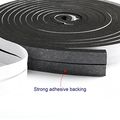 Closed Cell Cr Neoprene Foam Weather Stripping 1 2 In Wide X 4 Thick Rolls Total 26 Ft Black Soundproof Draft Stopper Tape For 