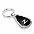 Ipick Image For Nissan 370z Z Logo Black Dome Chrome Metal Teardrop Key Chain Keychain Official Licensed