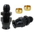 2pcs 6an To 3 8 Hardline Adapter 37 Degree Flare Seal Aluminum Alloy With Brass Ferrule For Fuel System 