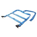 Blue Tow Dolly Wheel Net Basket Straps W Flat Hooks Auto Tie Down No Ratchet