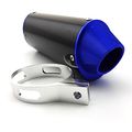 Tc-motor 38mm Blue Exhaust Muffler For 50cc 110cc 125cc 150cc 160cc Atomik Ttr Ssr Xr Crf Klx Thumpstar Pit Dirt Bike