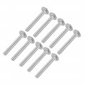 Uxcell Carriage Bolts Neck Bolt Round Head Square 304 Stainless Steel M6x55mm 10pcs