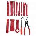 Qiilu 13-pc Set Trim Removal Pry Bar Panel Door Interior Clip Remover With Pliers Tool Kit