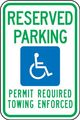 Accuform Signs Fra187ra Engineer-grade Reflective Aluminum Handicapped Parking Sign Arkansas Legend Reserved Permit Required 